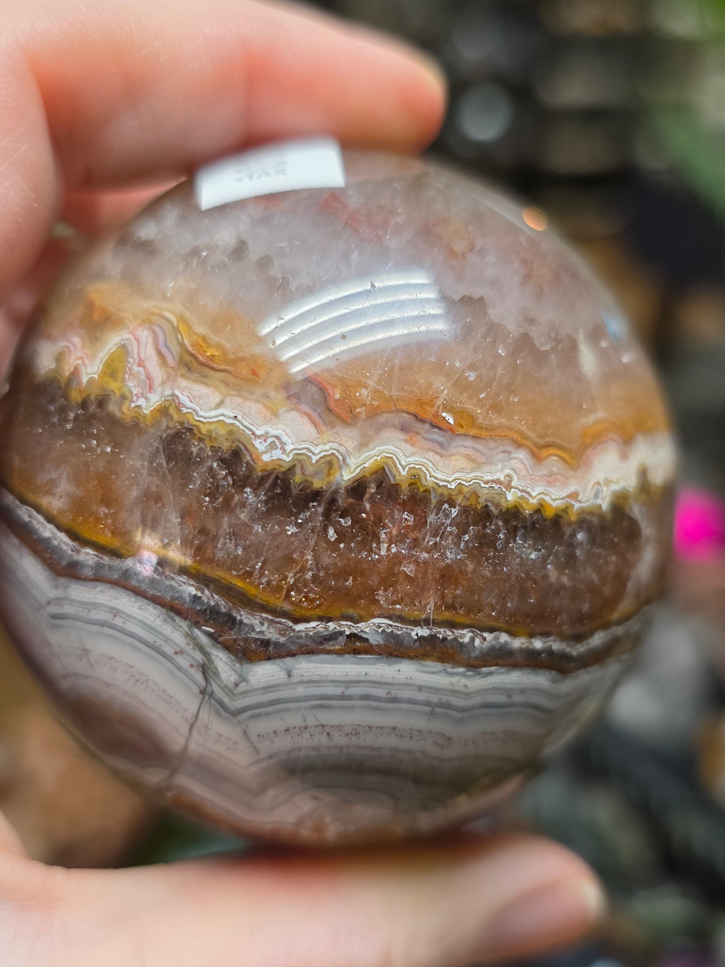 Amethyst Agate Sphere