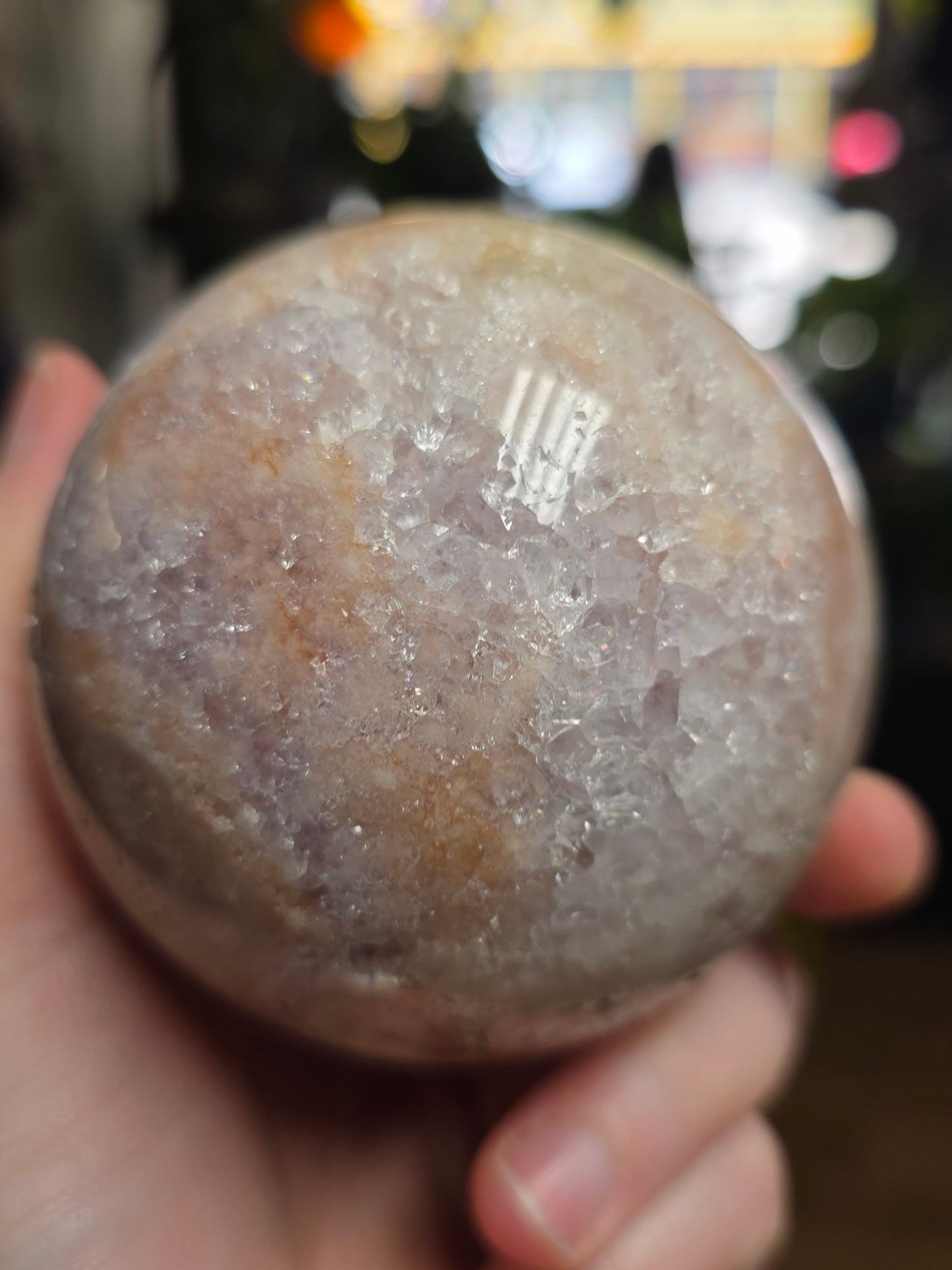 Pink Amethyst Flower Agate Sphere