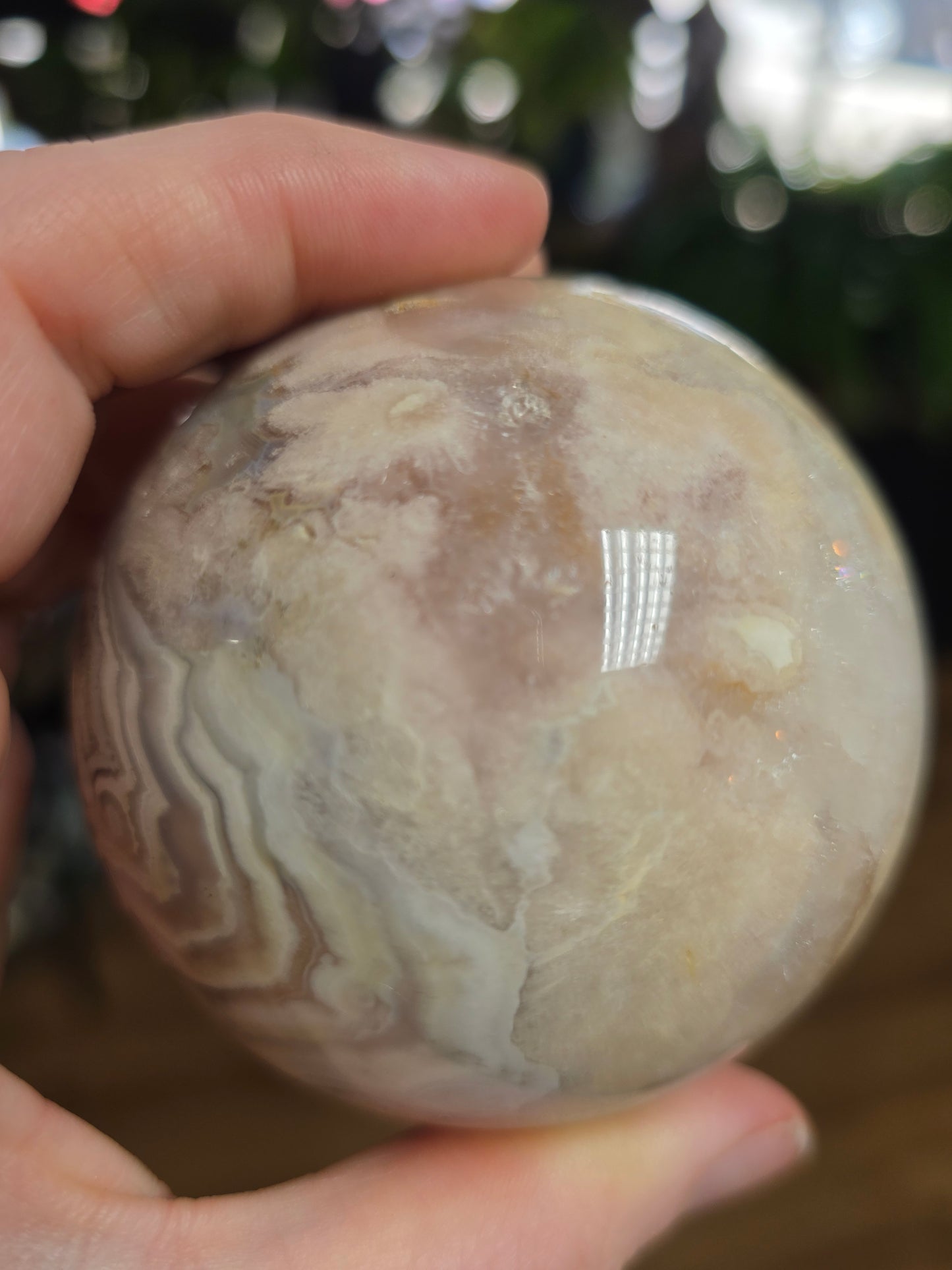 Flower Agate Sphere