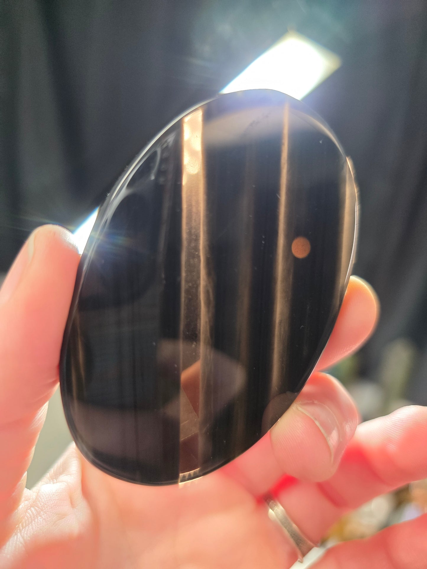 Midnight Lace Obsidian Palmstone