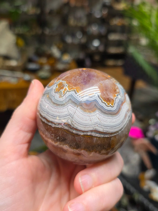 Amethyst Agate Sphere
