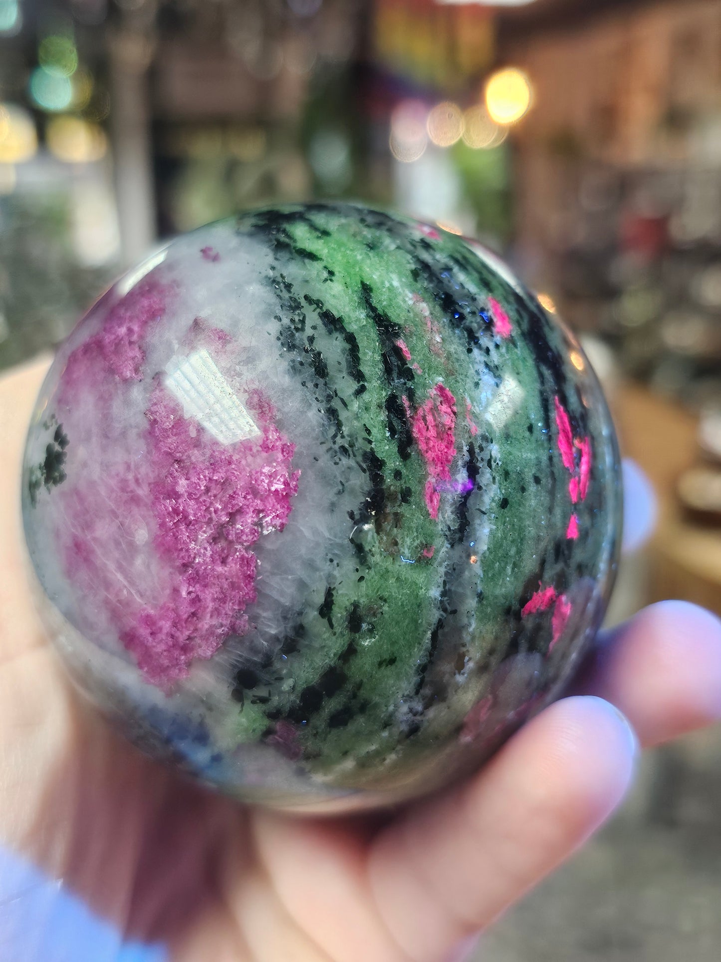 Ruby in Zoisite Sphere