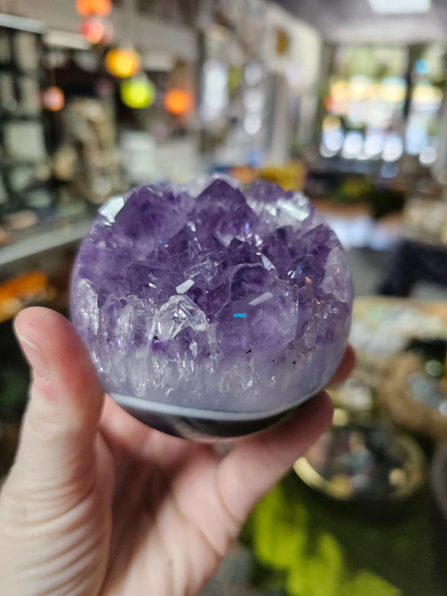 Amethyst Agate Sphere