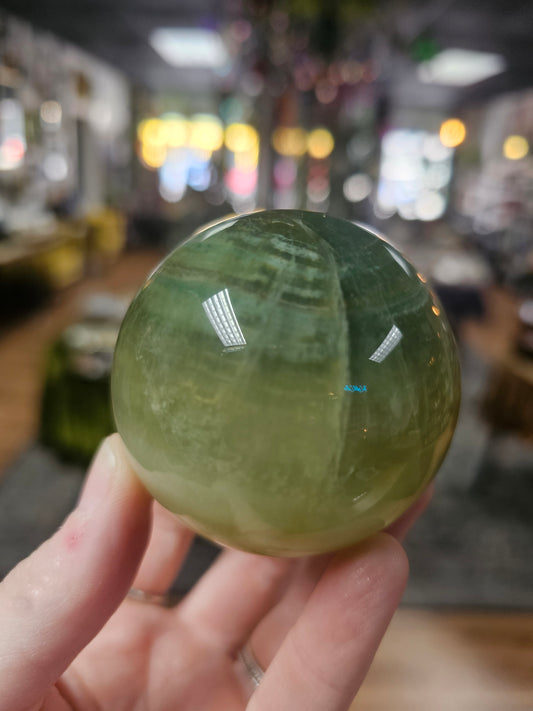 Mango Fluorite Sphere
