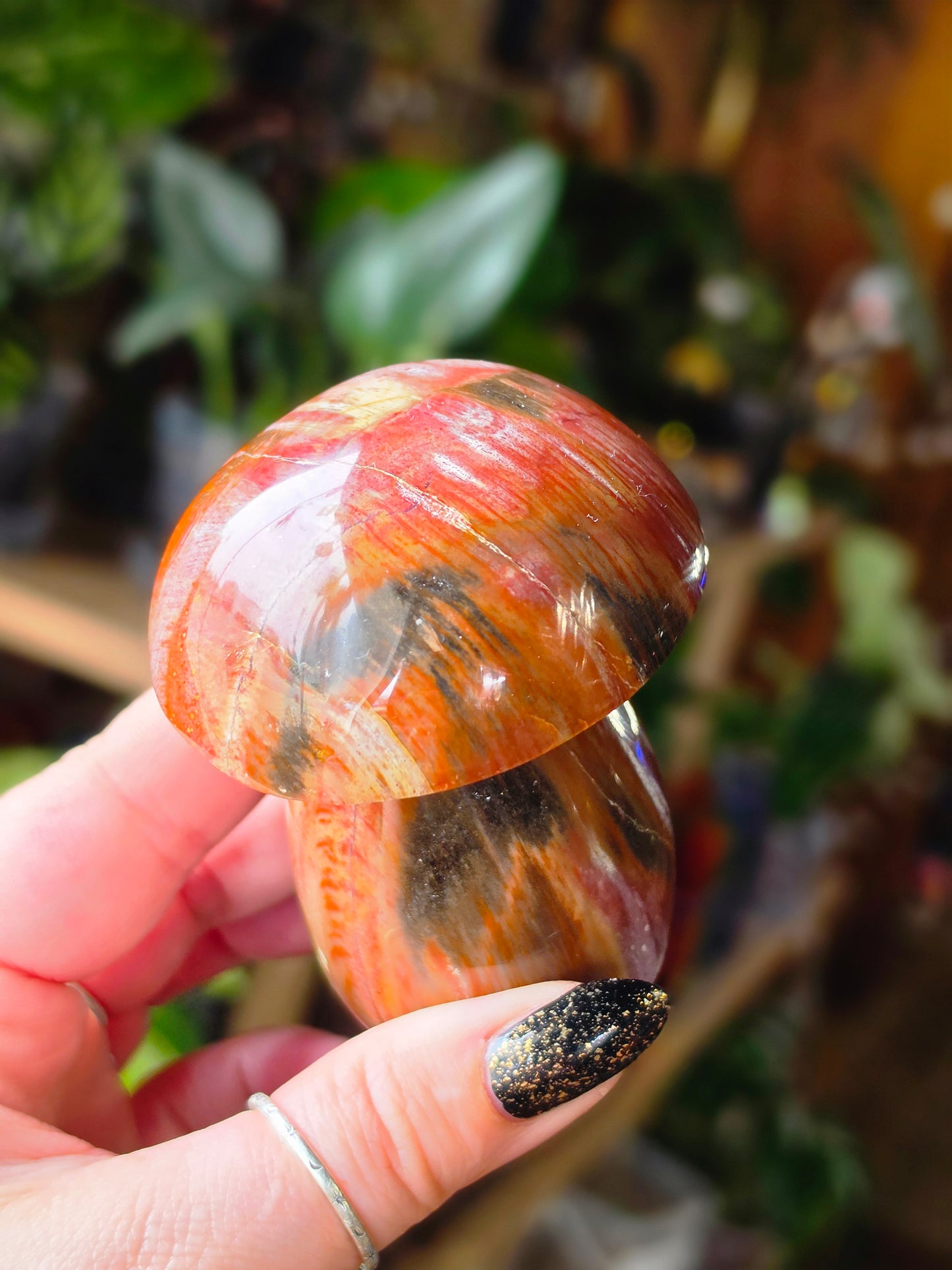 Petrified Wood Mushroom Carving