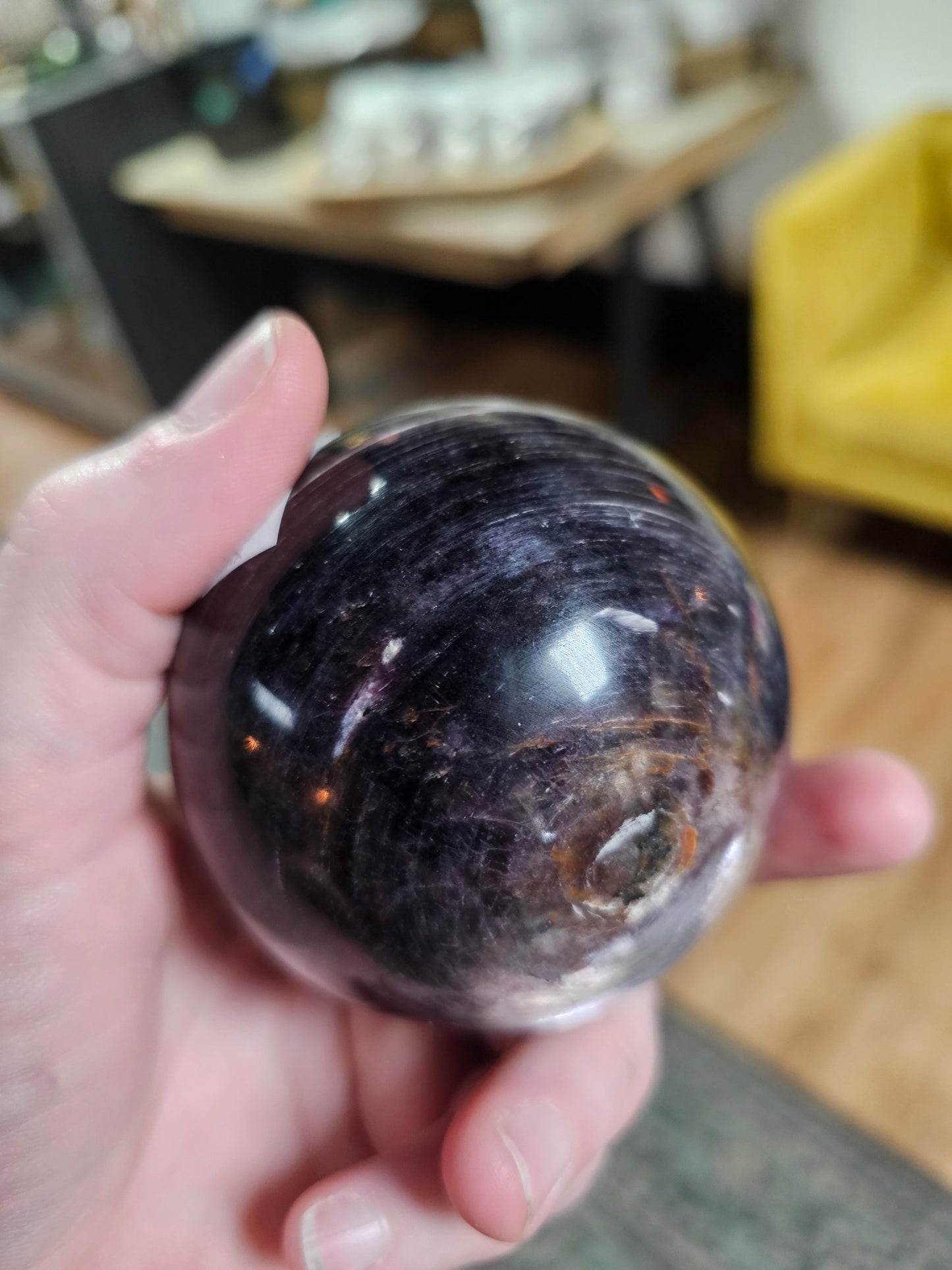 Gem Lepidolite Sphere