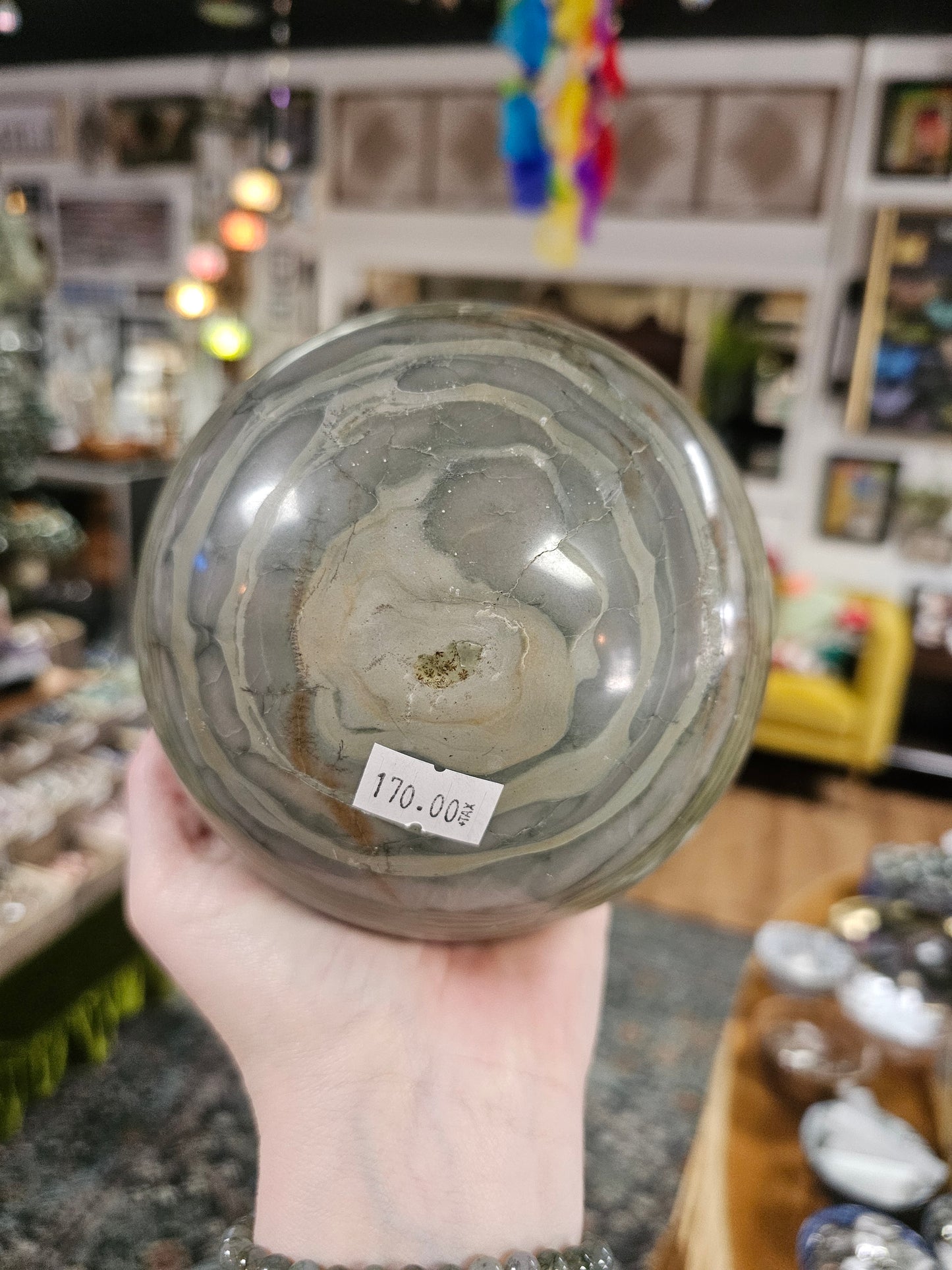 Green Zebra Jasper Sphere