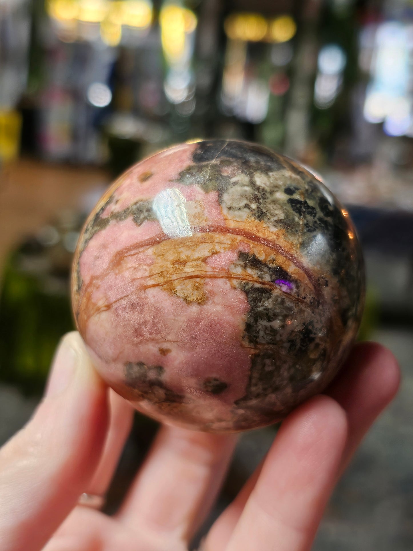 Rhodonite Sphere