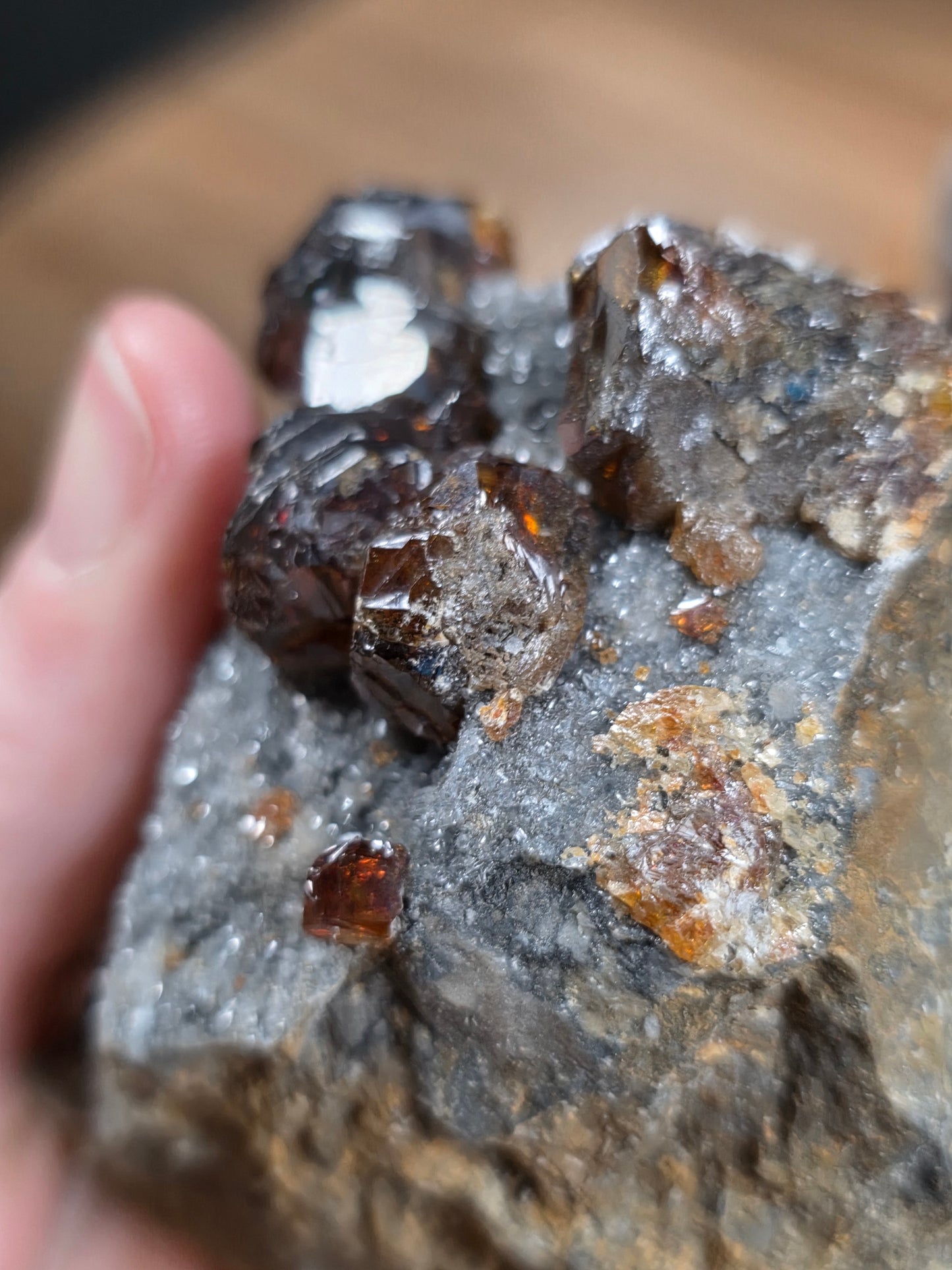 Sphalerite on Druzy Quartz