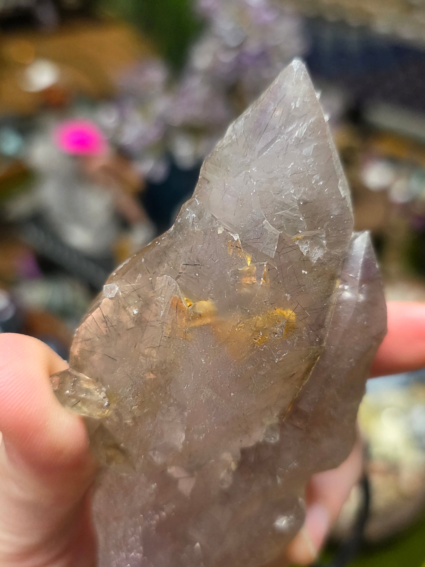 Included Amethyst Root with Metal Stand