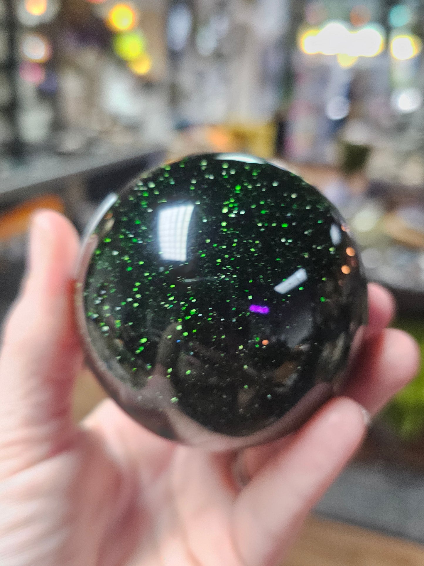Green Goldstone Sphere
