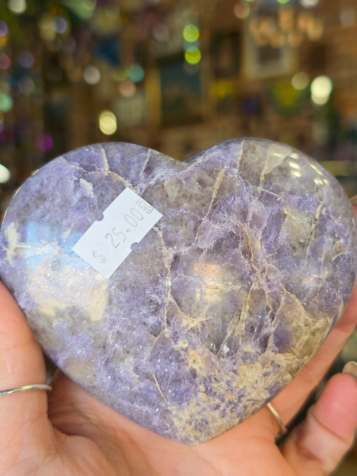 Lepidolite Heart with stand