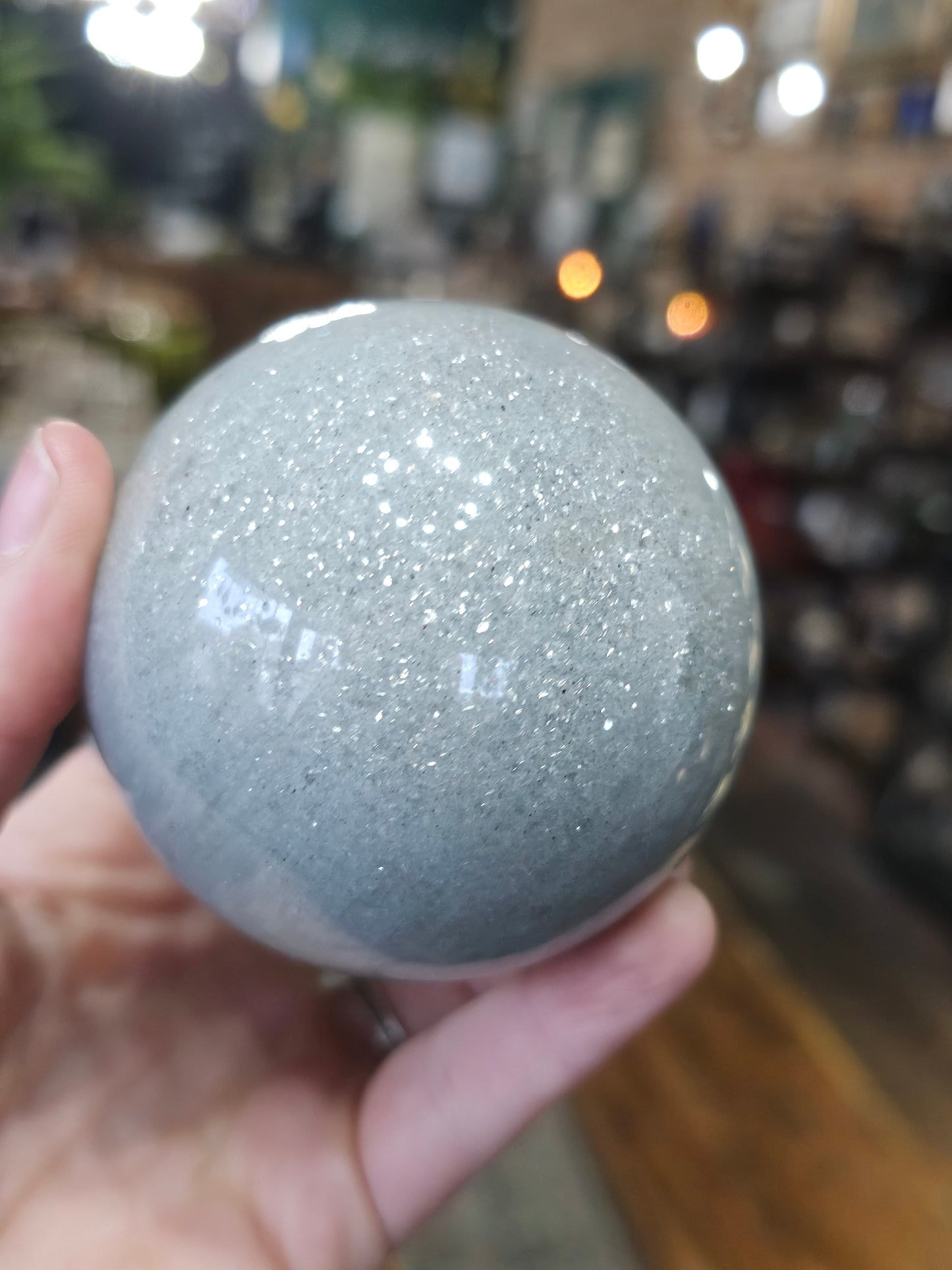 Silver Adventurine Sphere