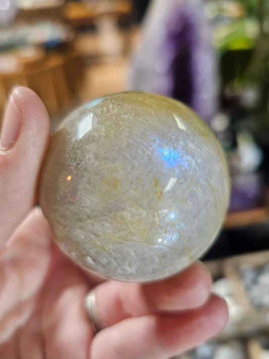 White Moonstone Sphere