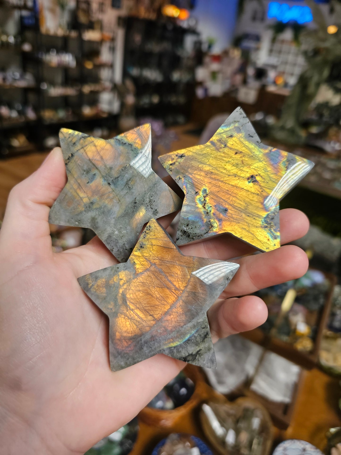 Orange Labradorite Stars