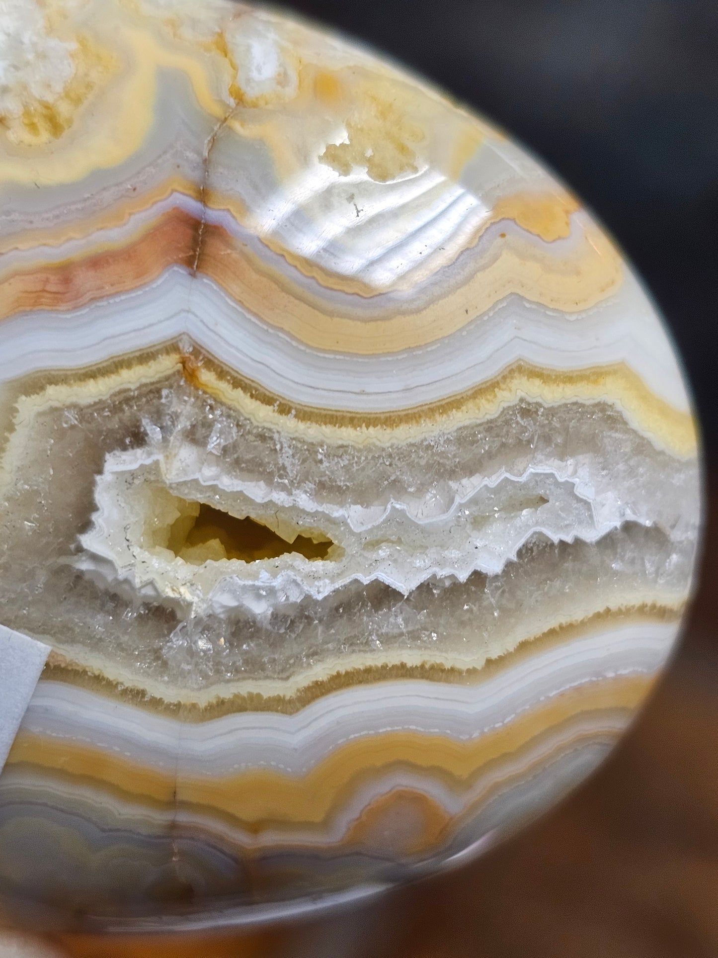 Java Lace Agate Palmstone