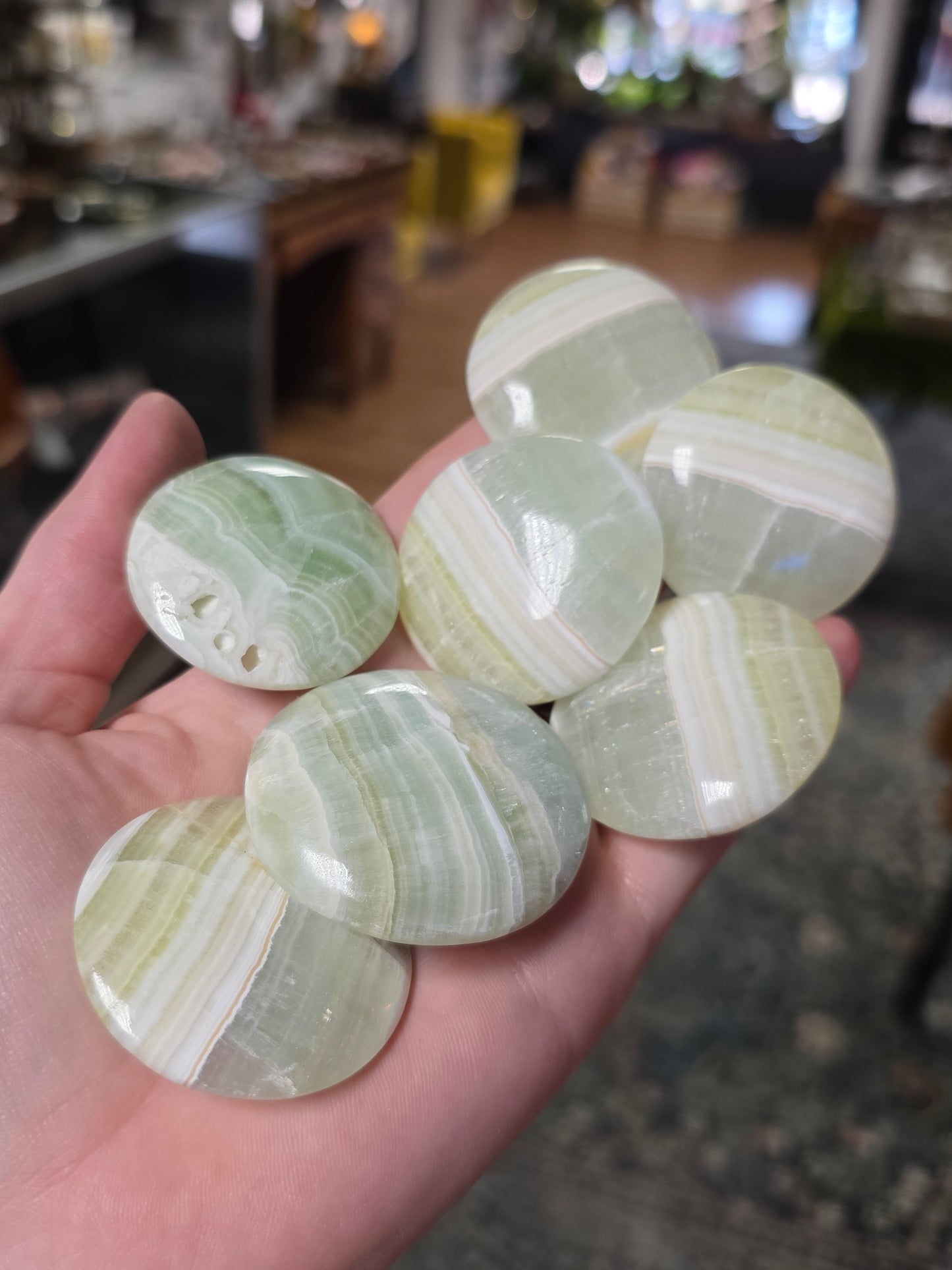 Pistachio Calcite Pocket Stone