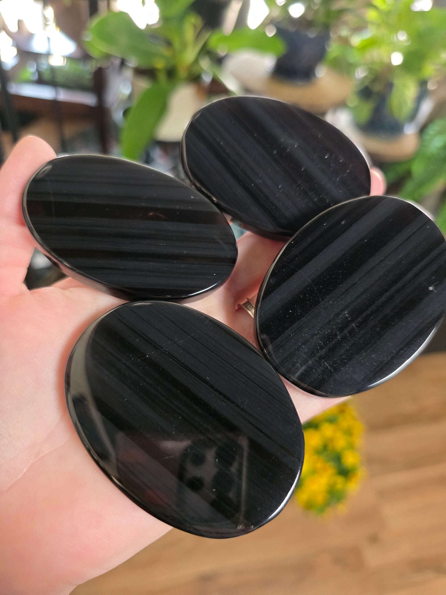 Midnight Lace Obsidian Palmstone