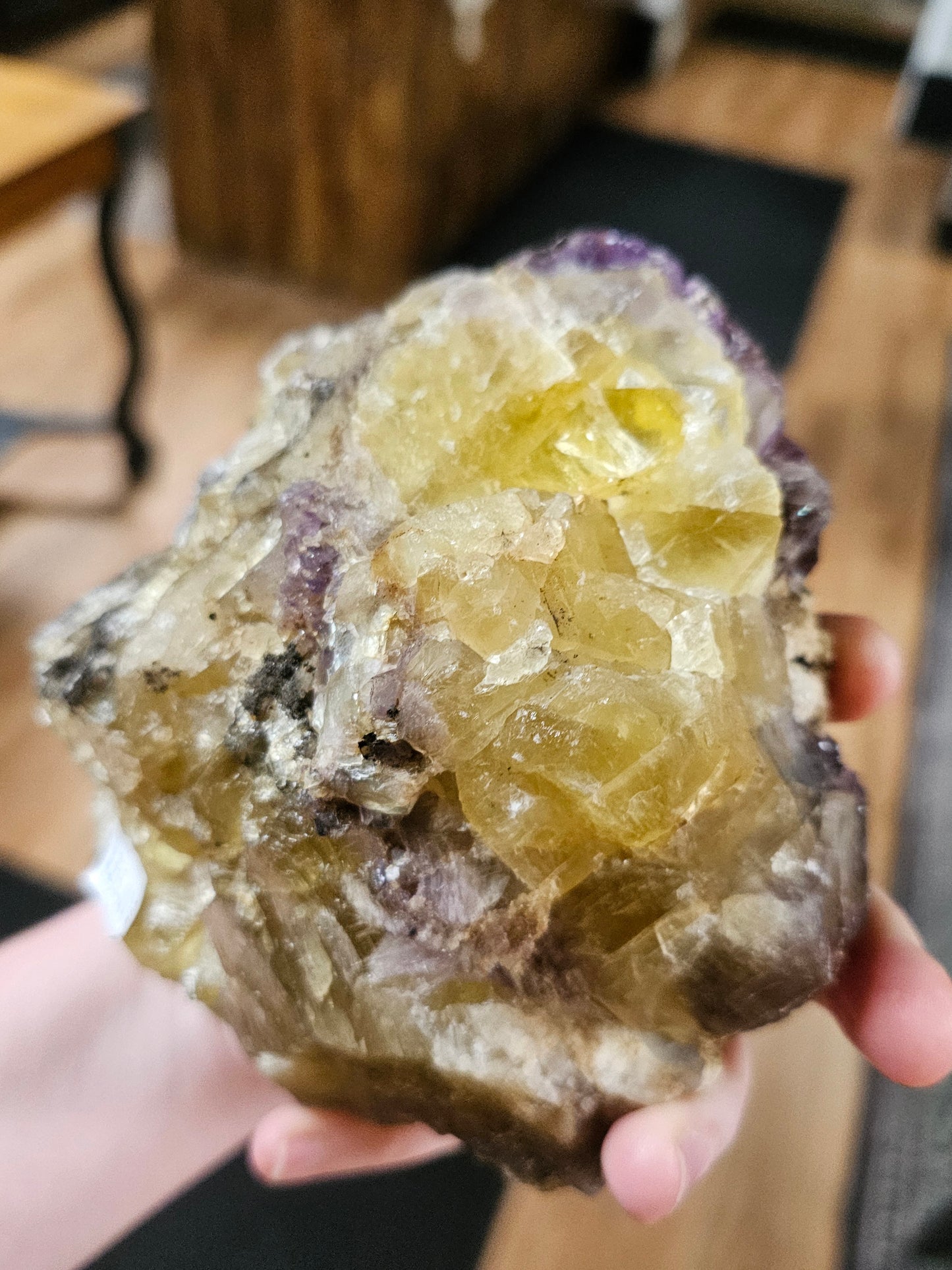 Purple and Yellow  Fluorite