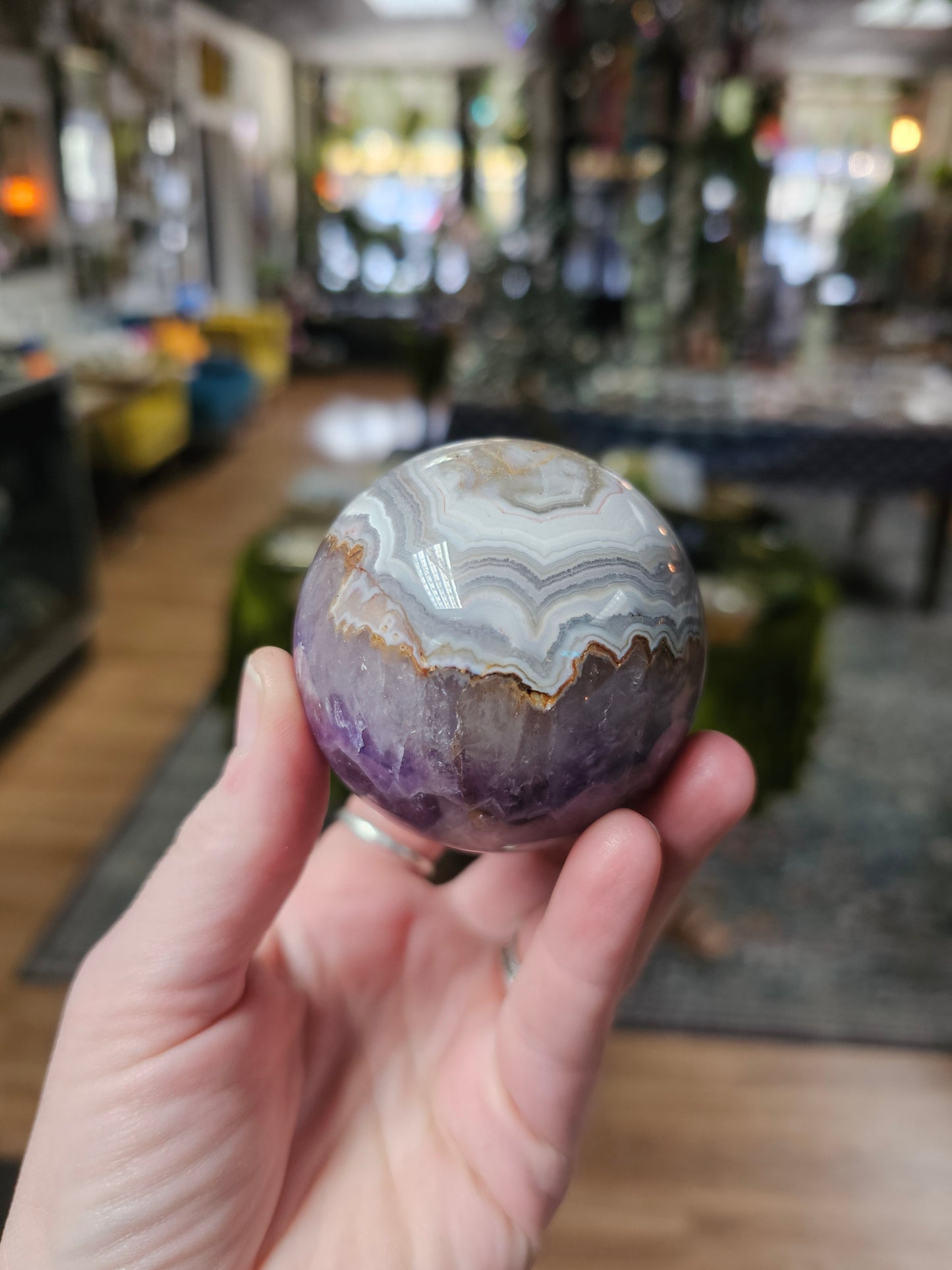 Amethyst Agate Sphere