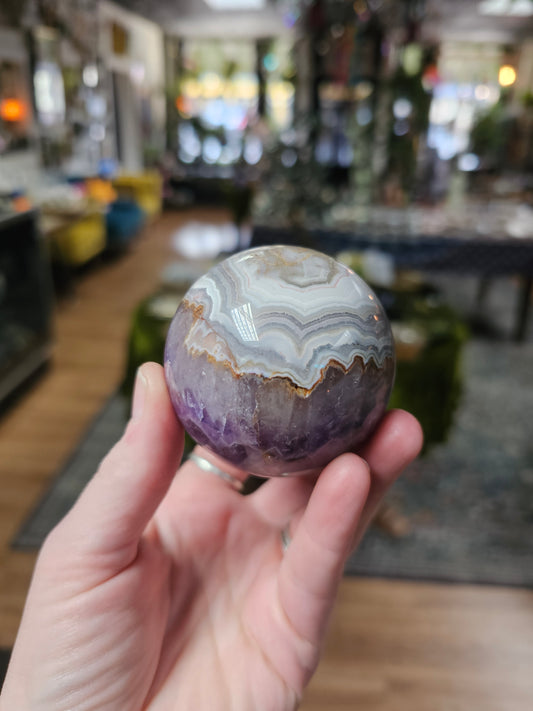 Amethyst Agate Sphere