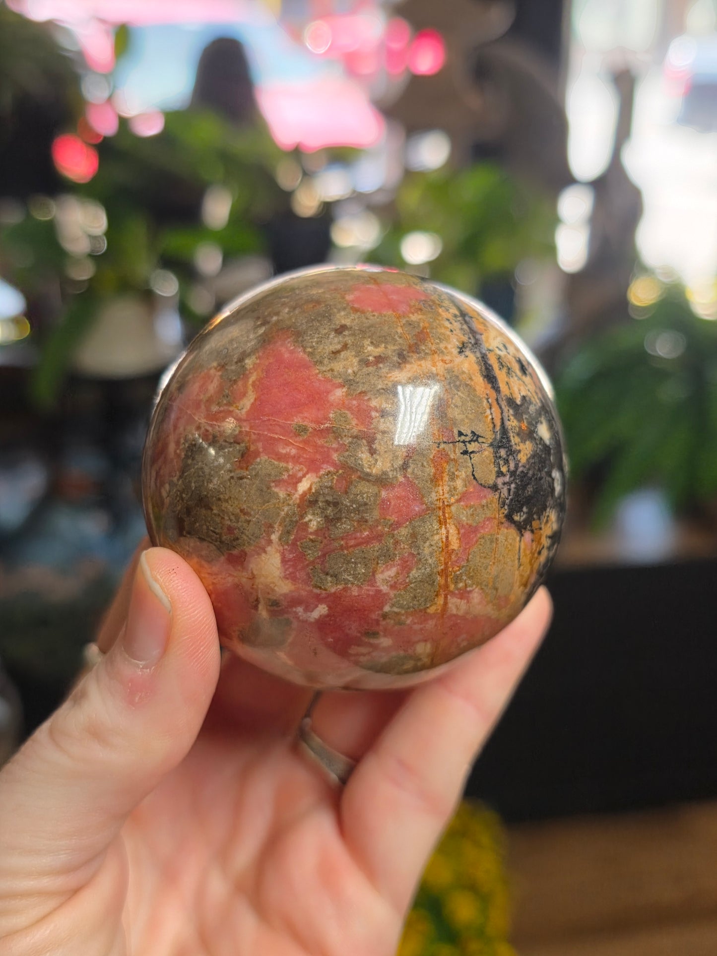 Rhodonite Sphere
