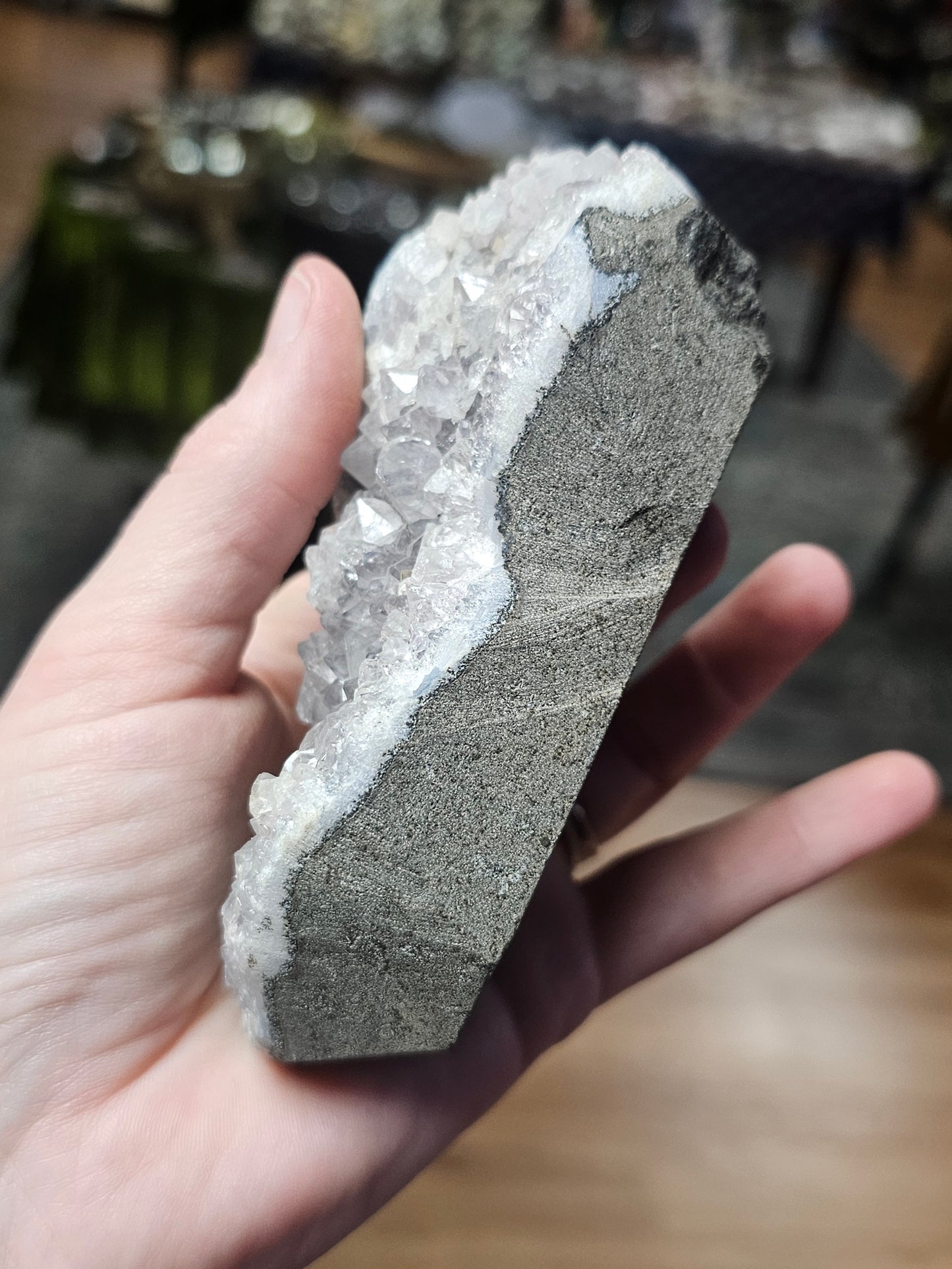 Stillbite and Apophyllite on Blue Chalcedony