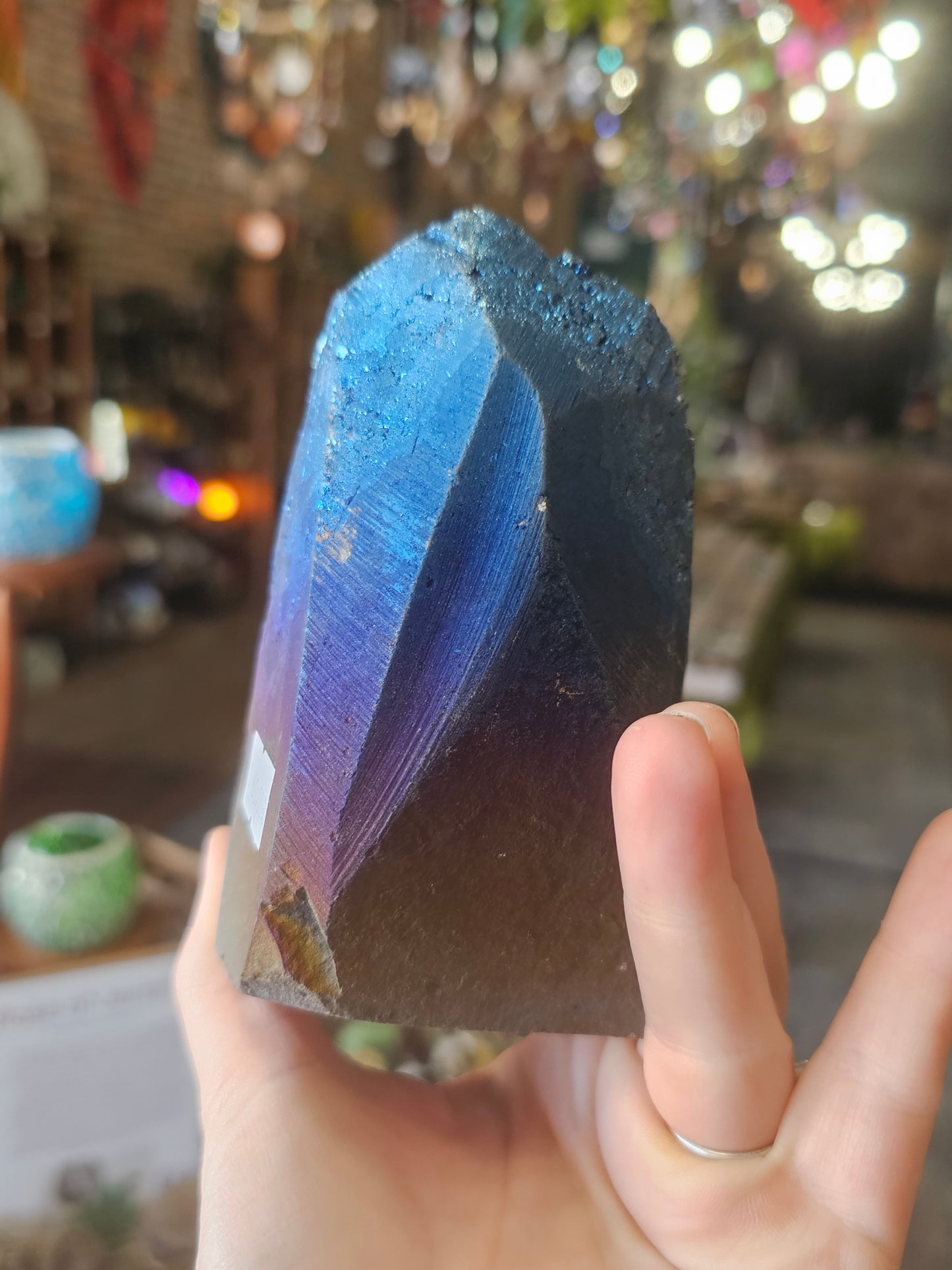 Aura Coated Quartz Cluster Freeform