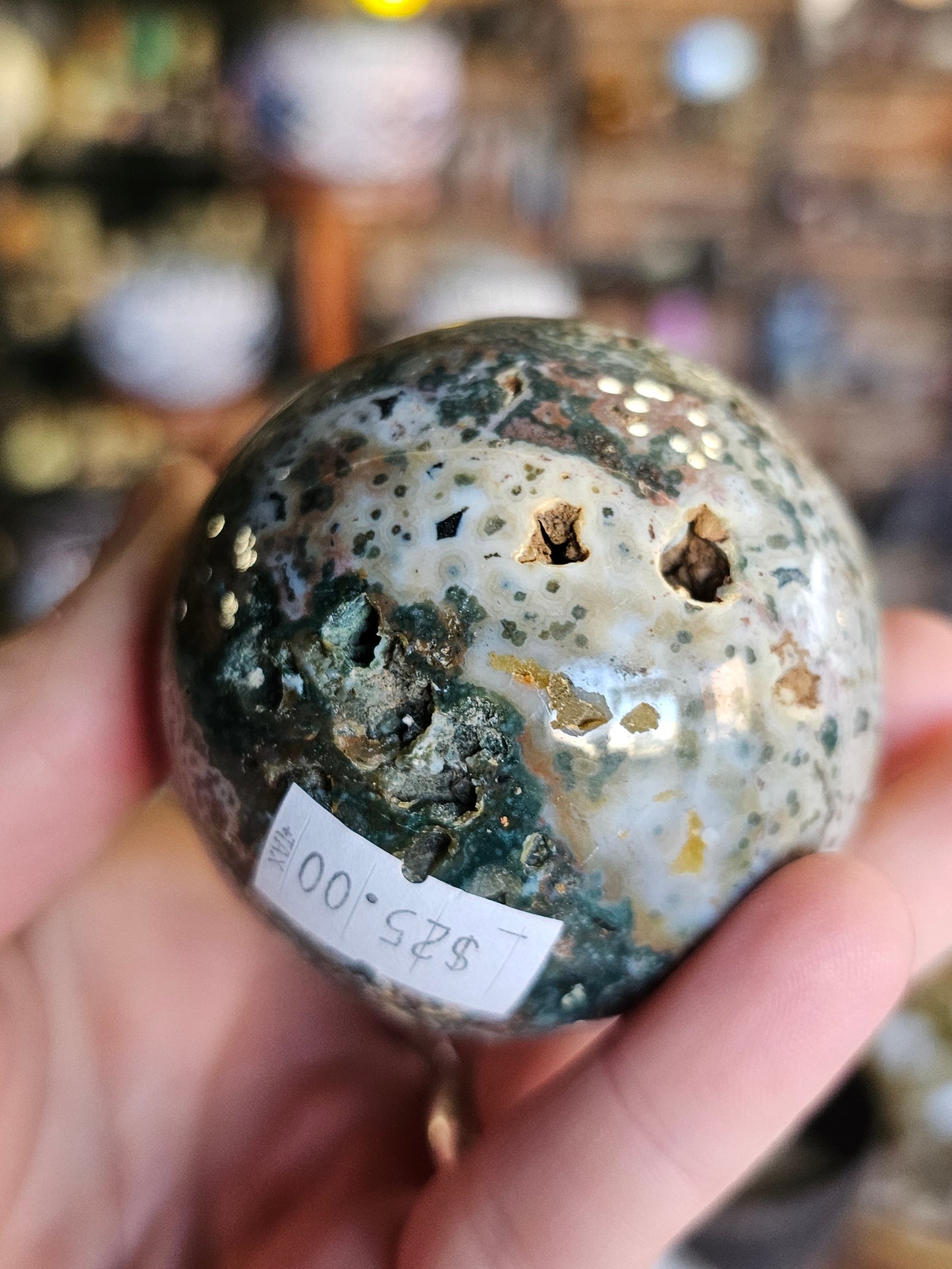 Orbicular Jasper Sphere