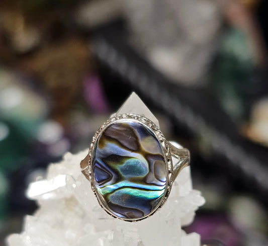 Size 7.5 Abalone Ring