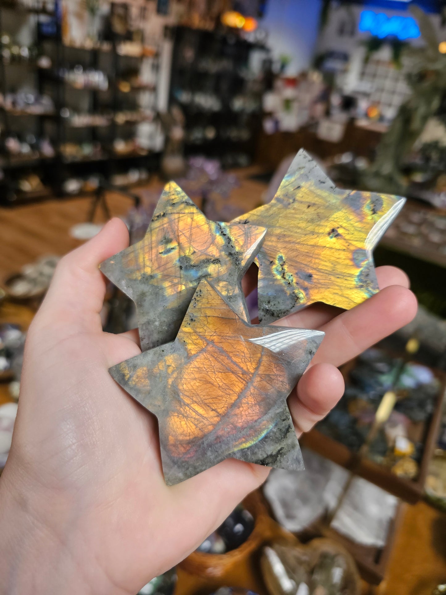 Orange Labradorite Stars