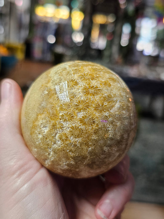 Coral Jade Sphere