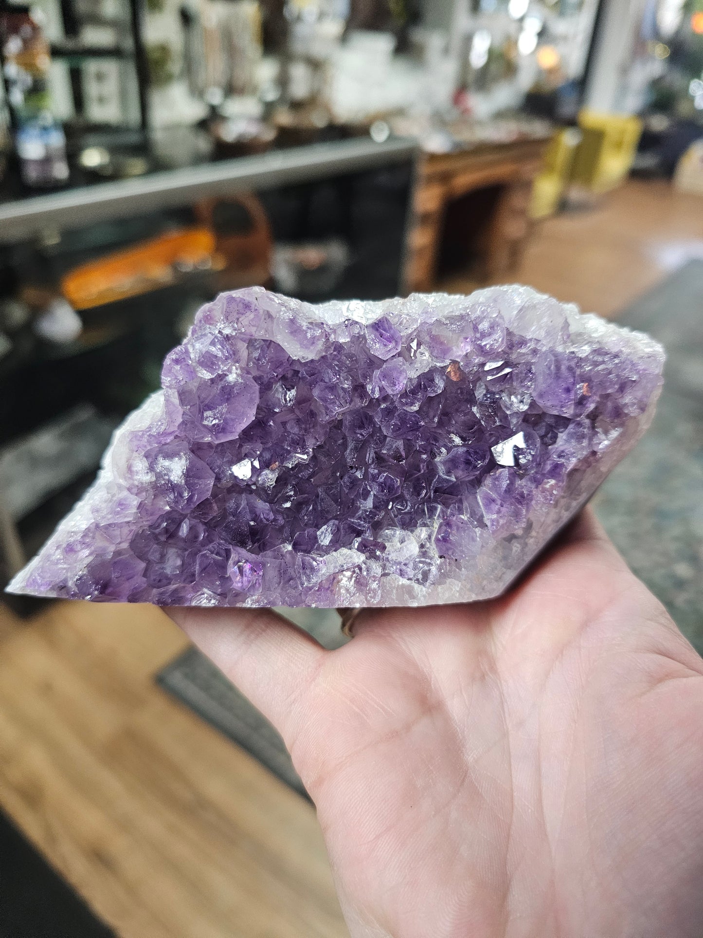 Amethyst Cluster Snake Carving