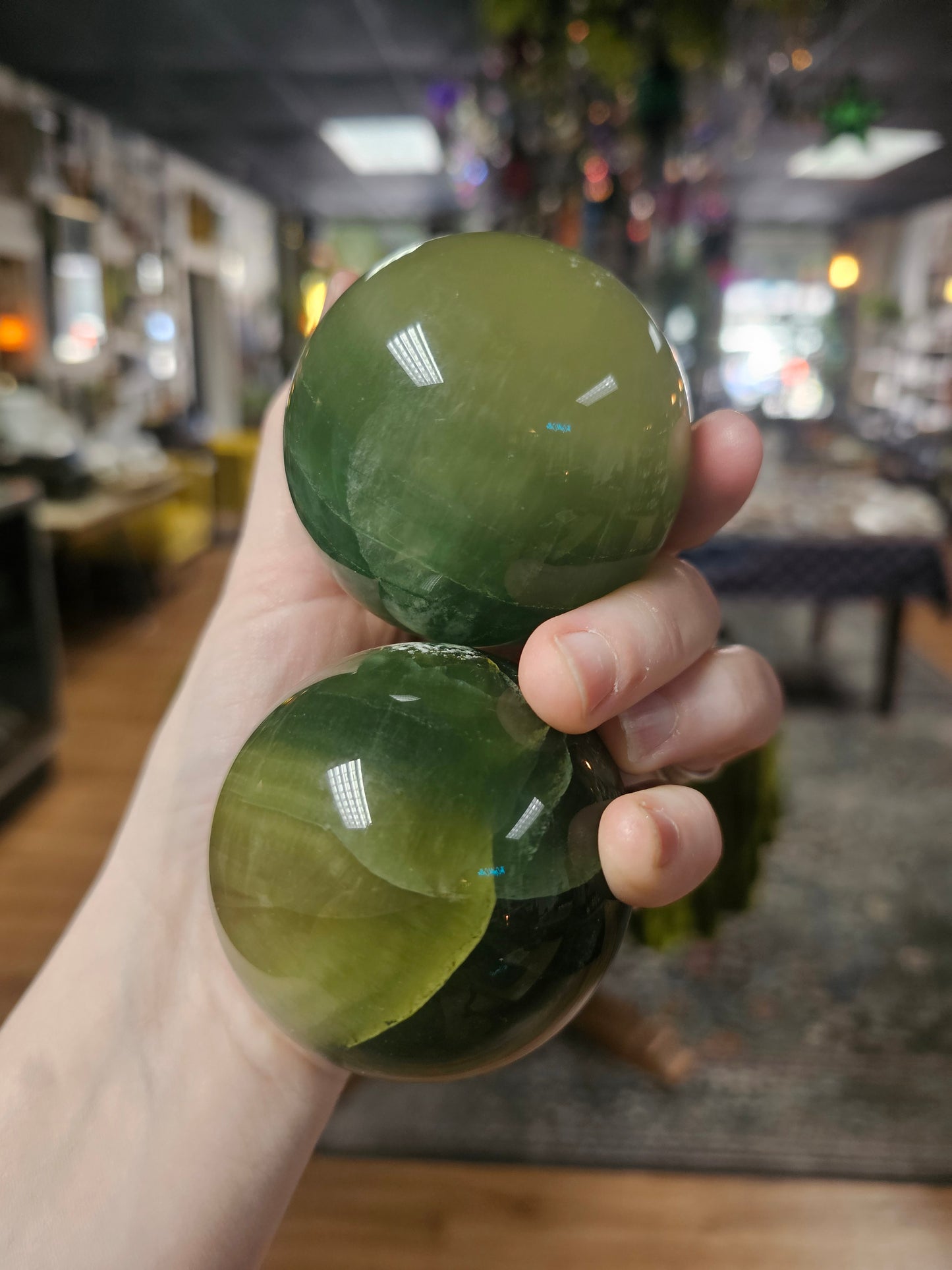 Mango Fluorite Sphere