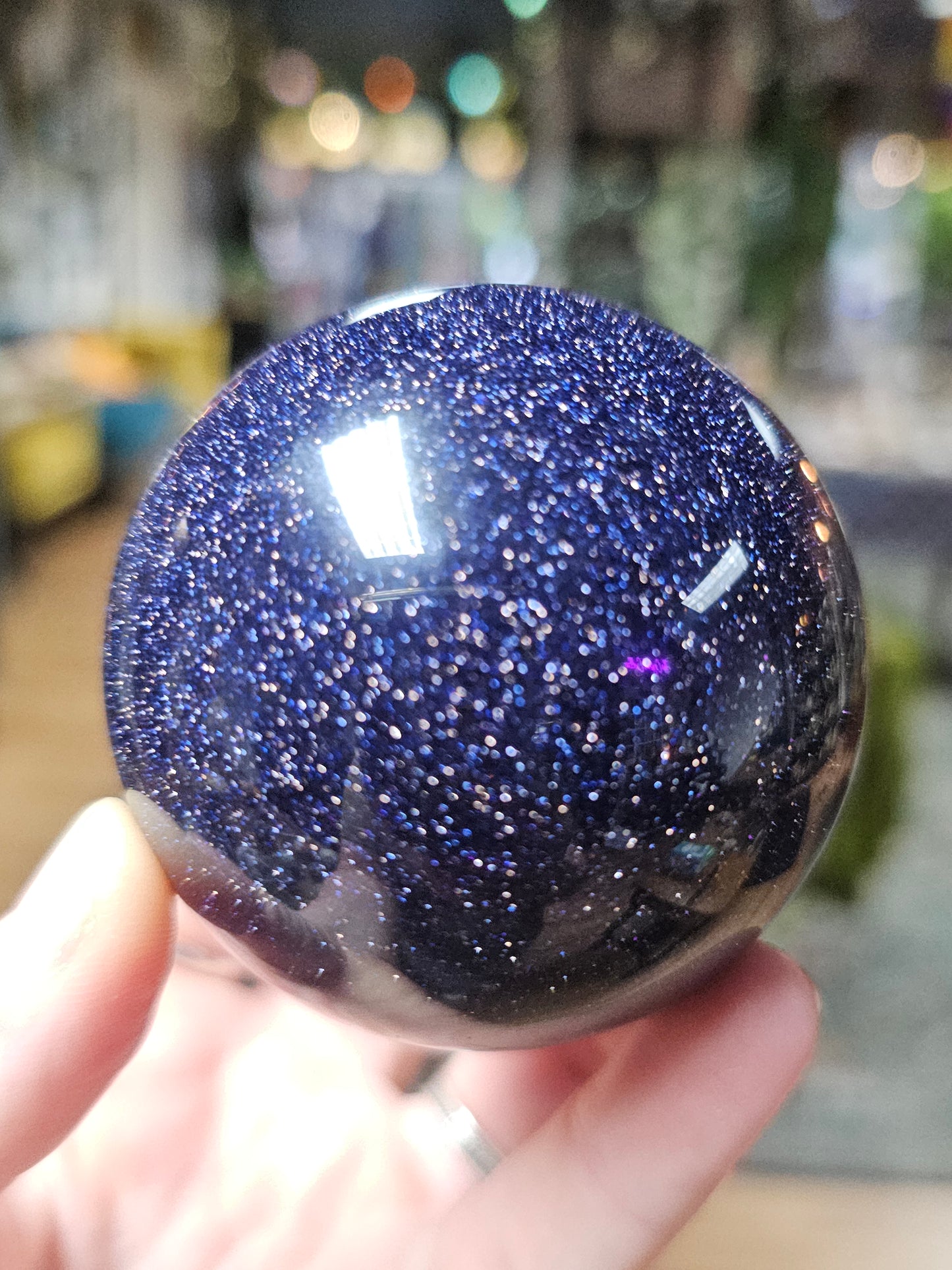 Blue Goldstone Sphere