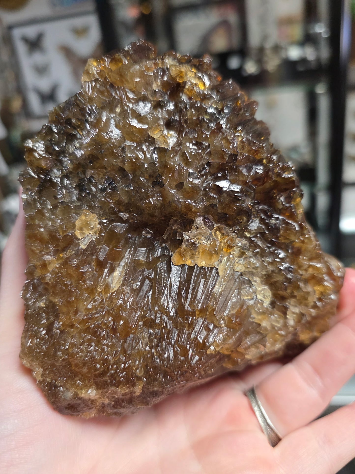 Amber Calcite