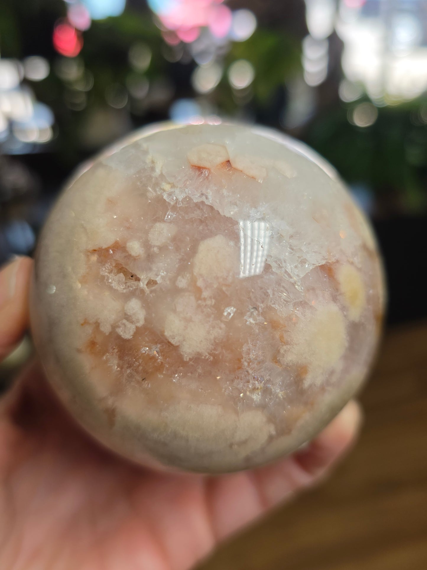 Flower Agate Sphere