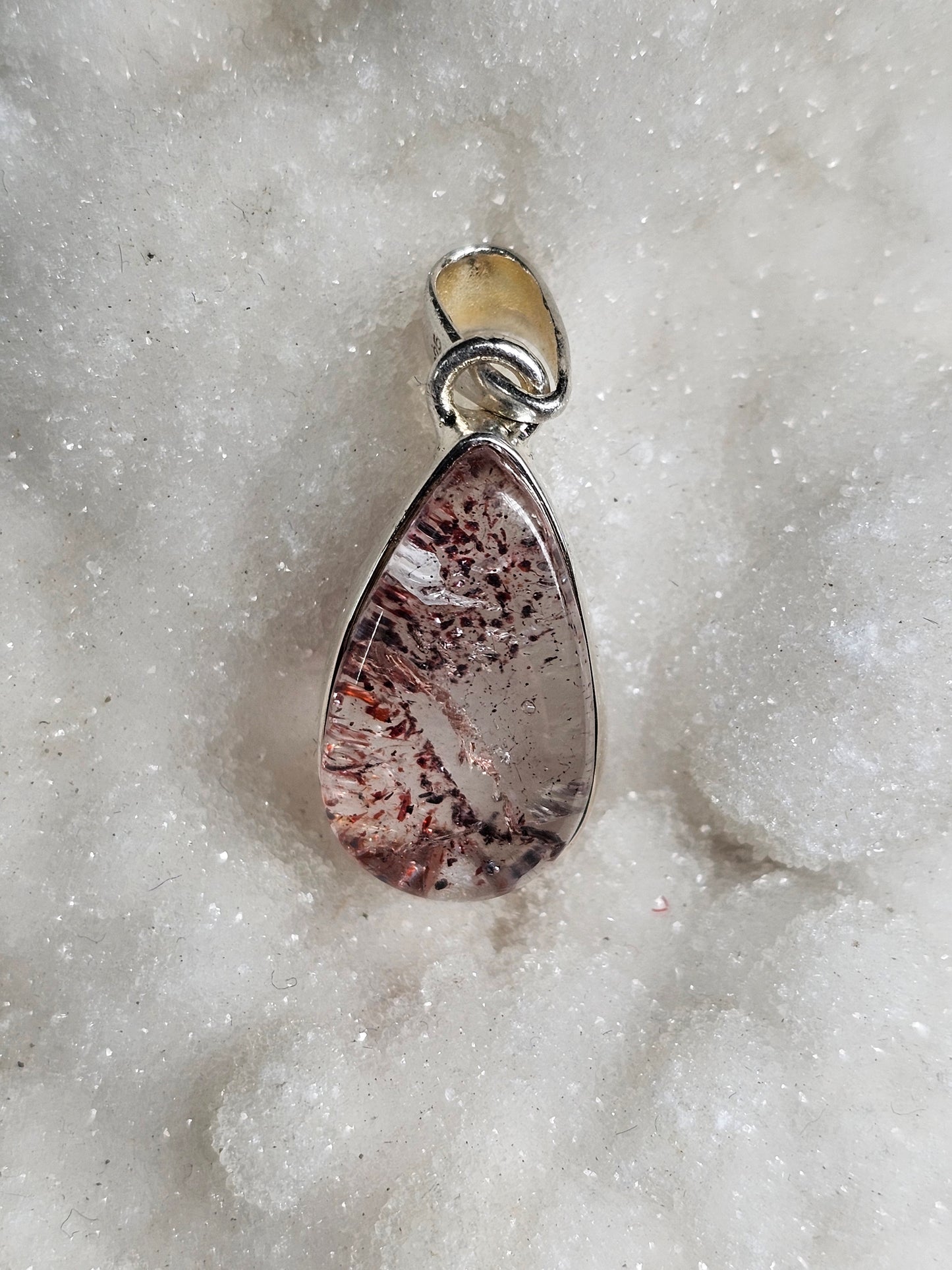 Hematite in Quartz Pendant