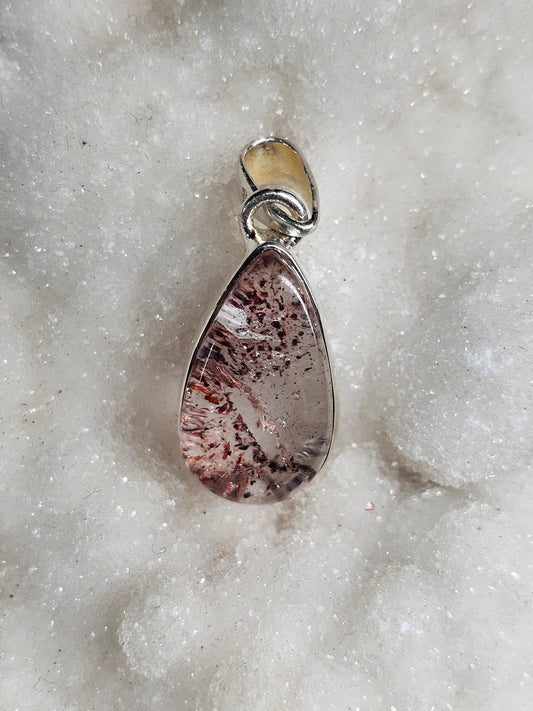 Hematite in Quartz Pendant