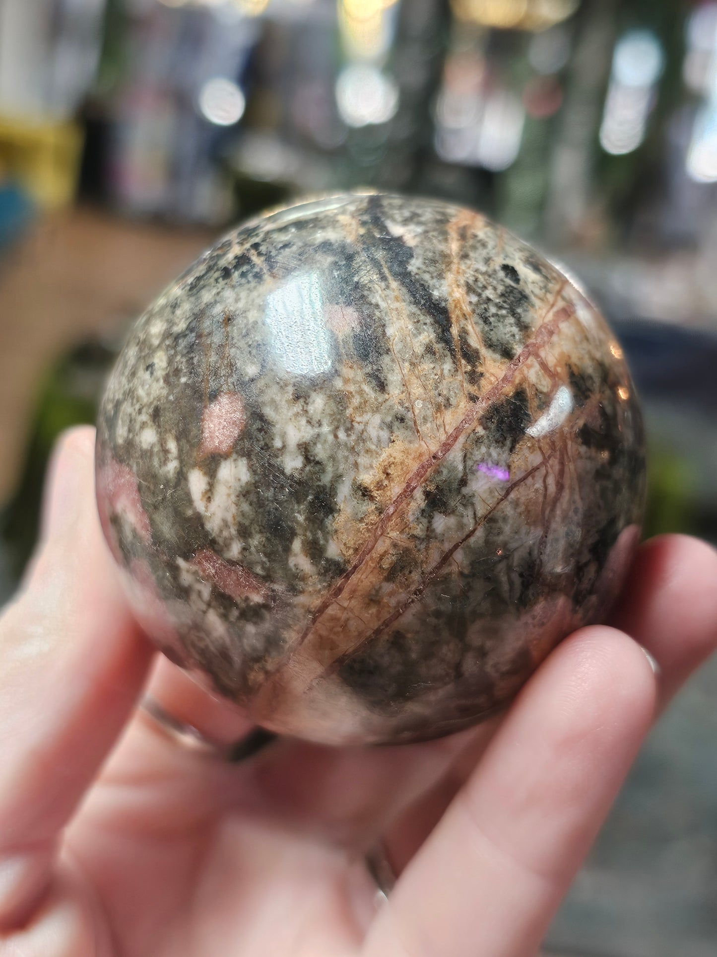 Rhodonite Sphere