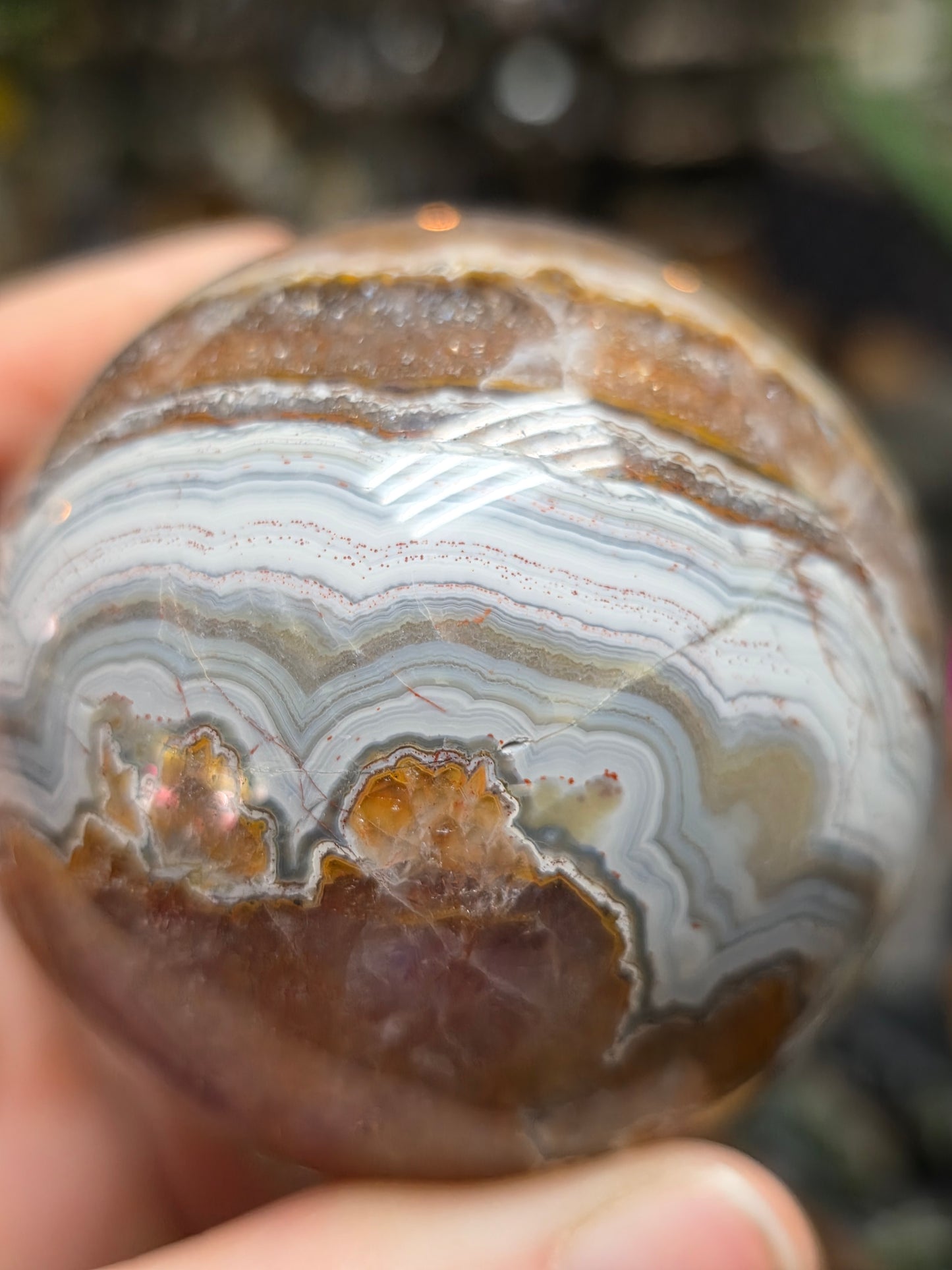 Amethyst Agate Sphere