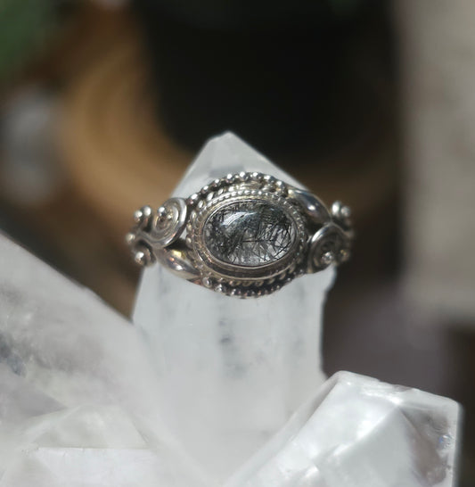 Size 6 Tourmaline & Quartz Ring