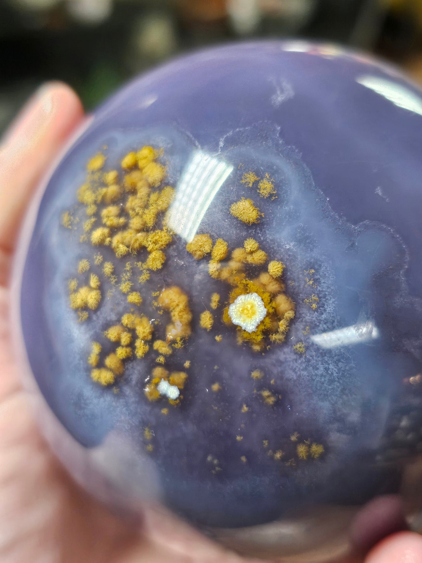 Purple Druzy Agate Sphere