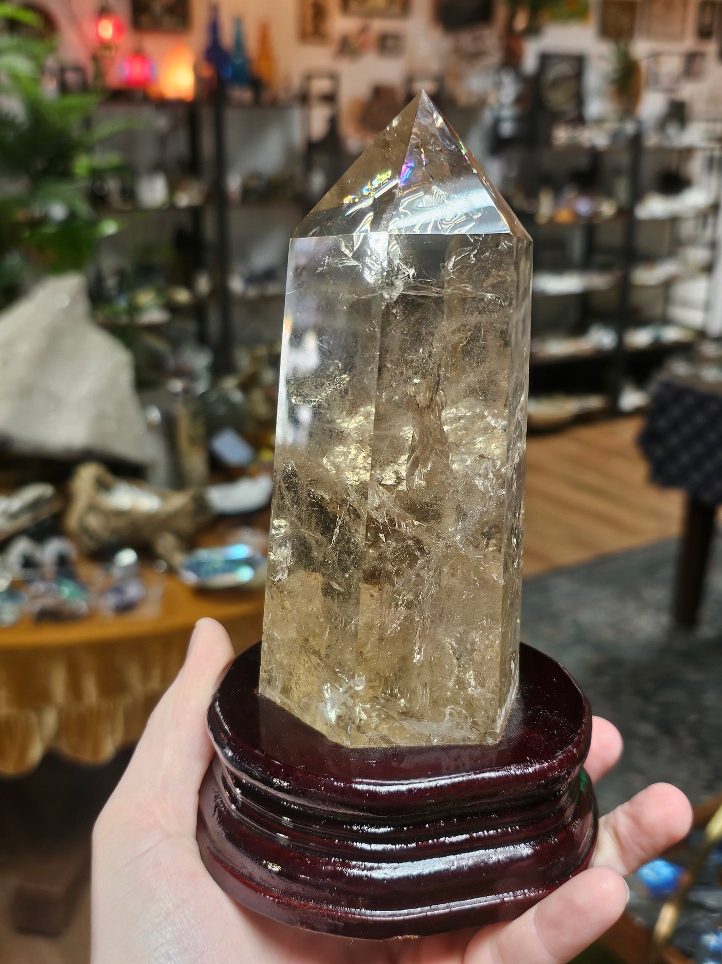 Smoky Quartz Tower w/ stand