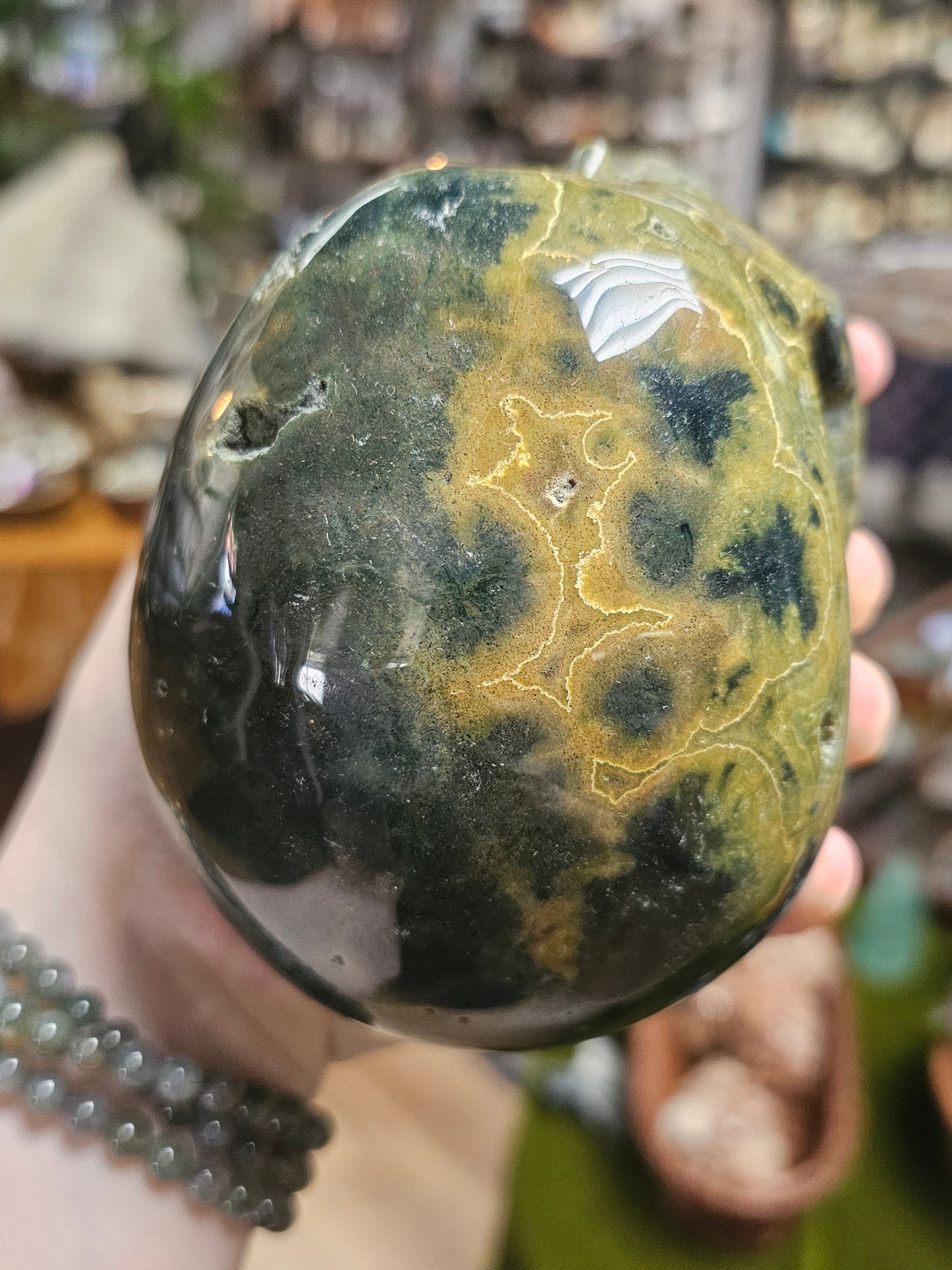 Orbicular Jasper skull