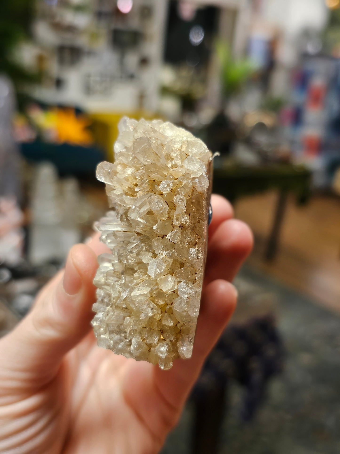 Quartz Cluster Owl Carving