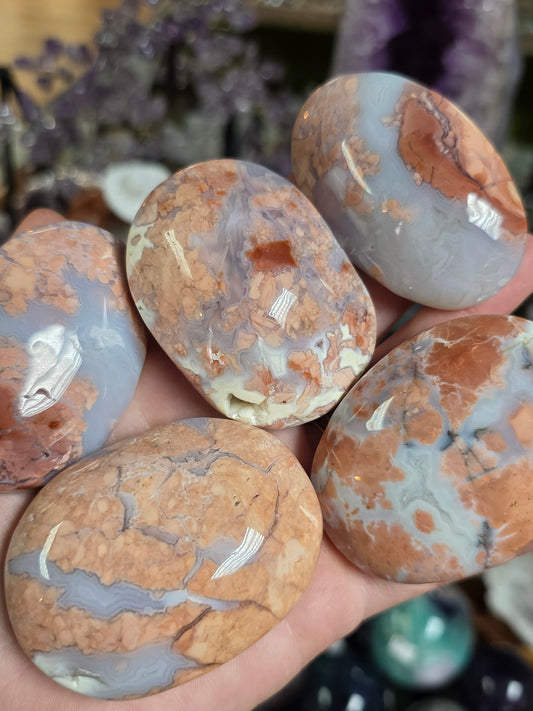 Cotton Candy Agate Palmstone