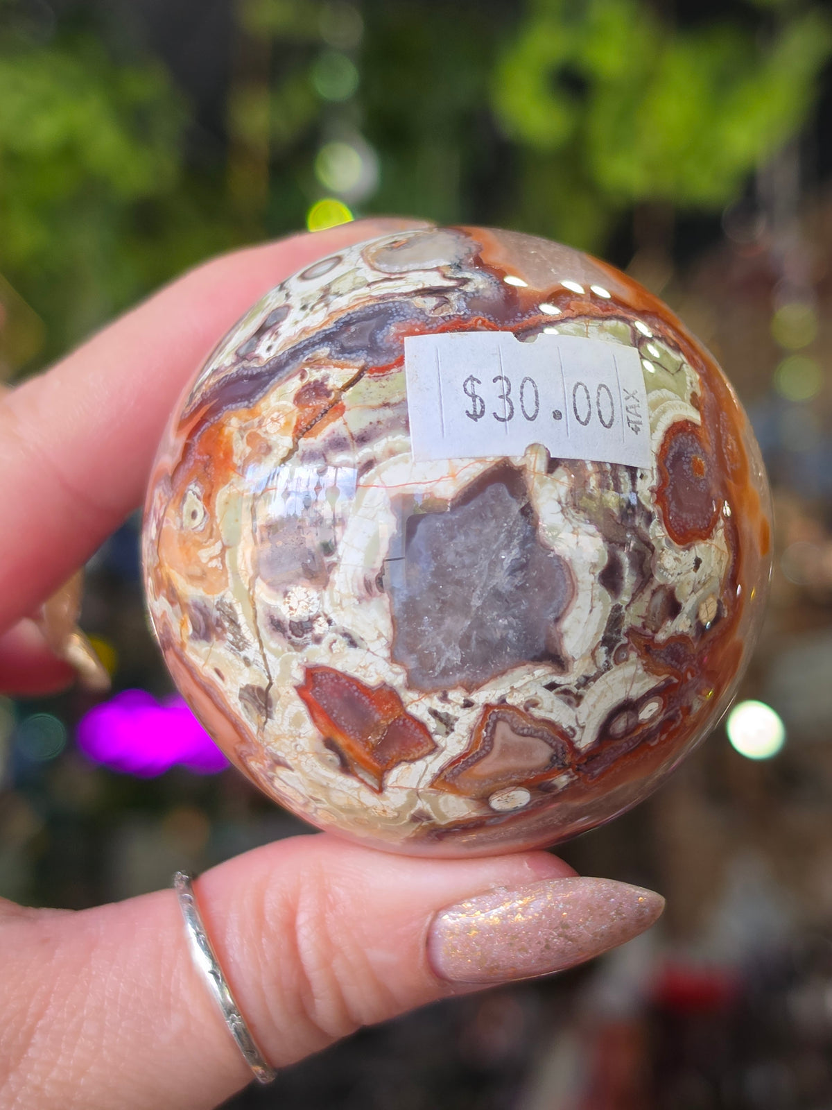 Money Agate Sphere
