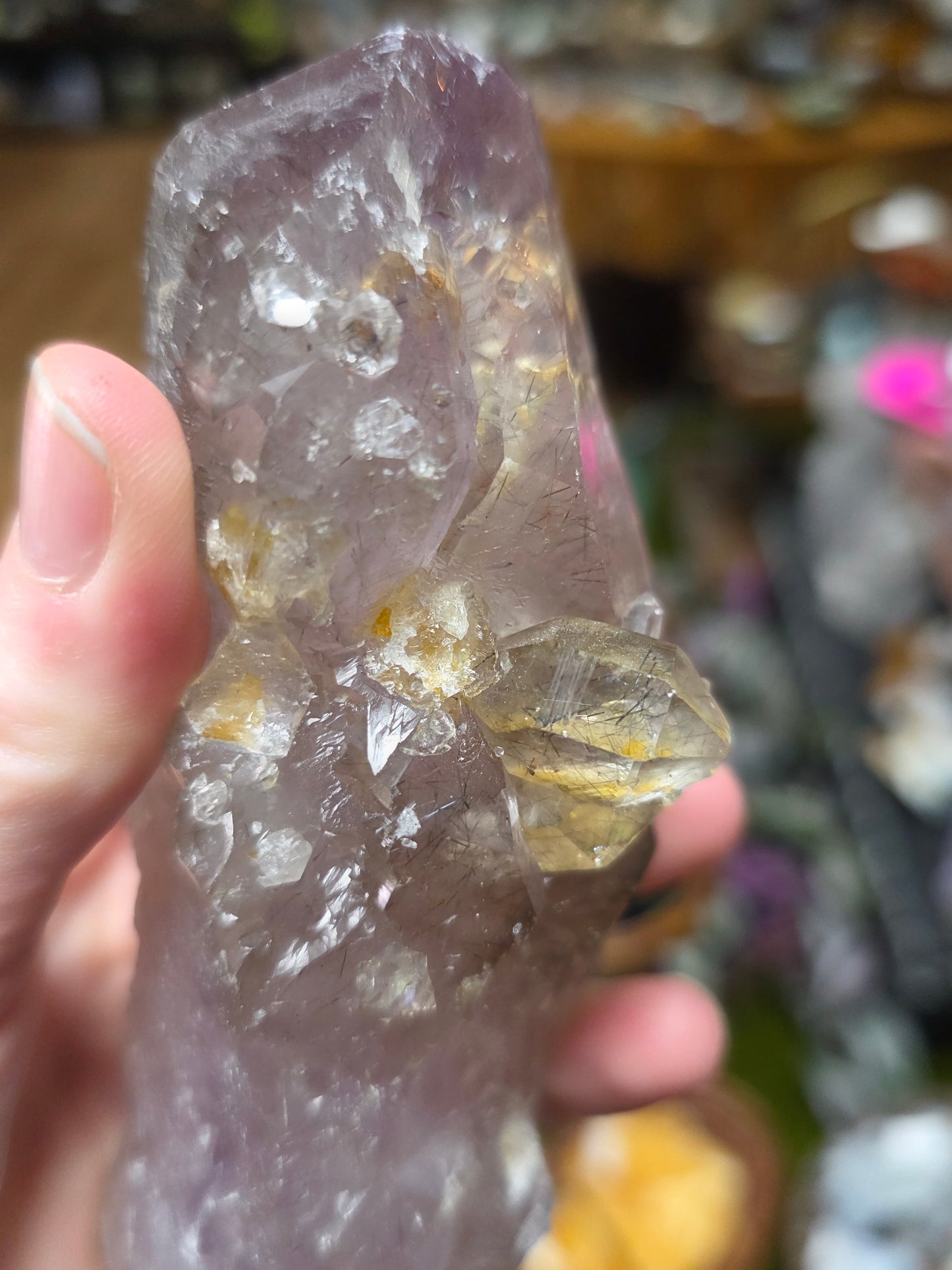 Included Amethyst Root with Metal Stand