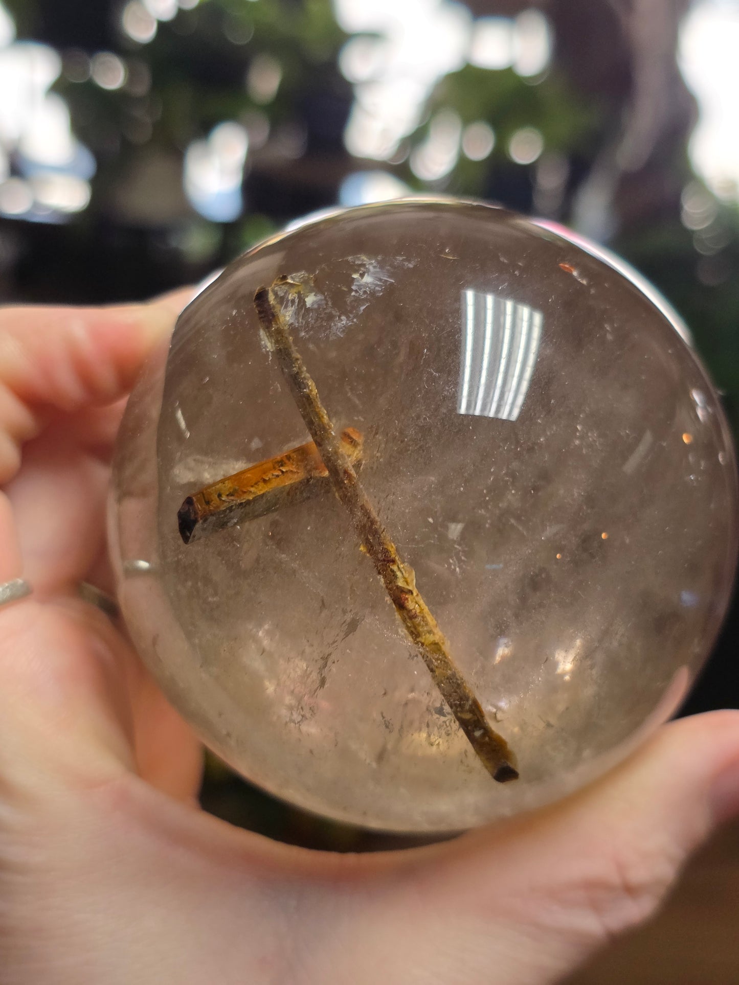Included Smoky Quartz Sphere